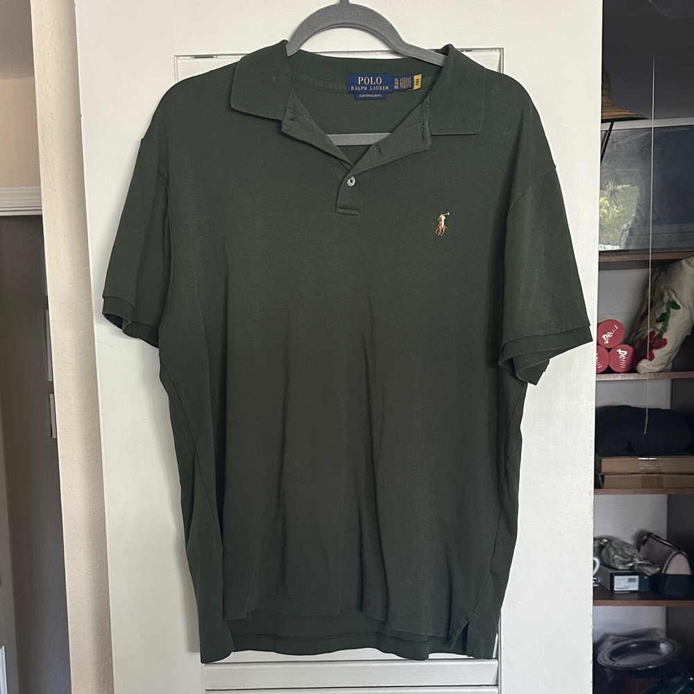 Polo by Ralph Lauren Men's Dark Green Polo Shirt